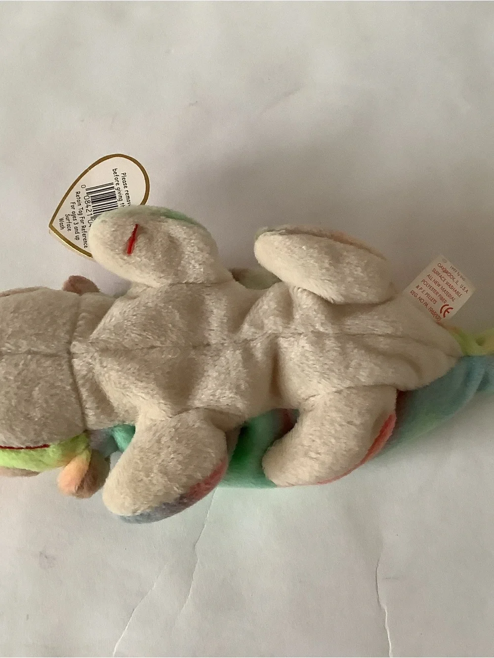 Ty beanie baby rainbow, Iggy, the Laguana chameleon lizard.